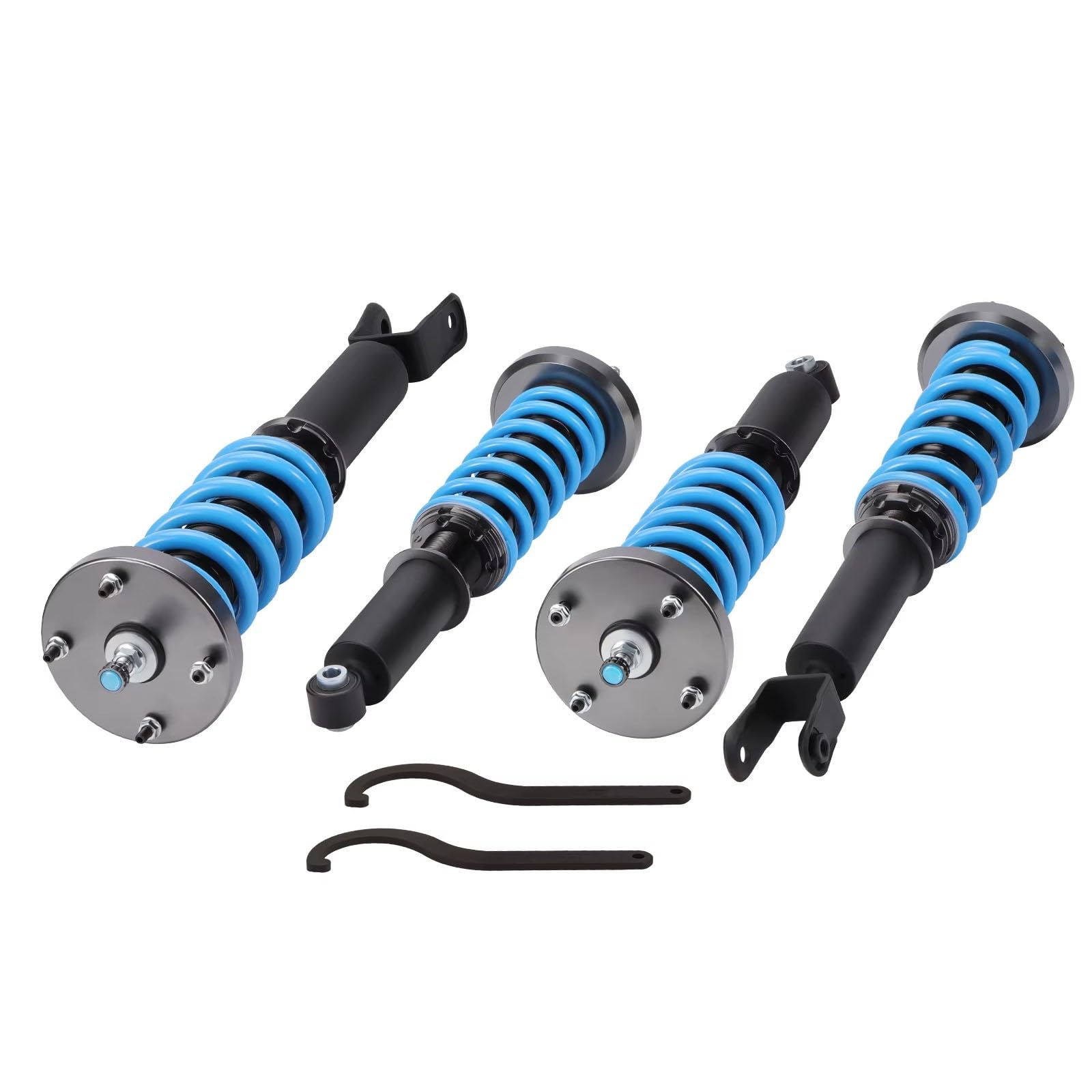 Amortiguadores Suspensión Compatible con Jaguar para XJR XJ8 X358 X350 2003-2009 Kit De Conversión De Suspensión Neumática A Resorte Helicoidal Amortiguador Ajustable Coilover