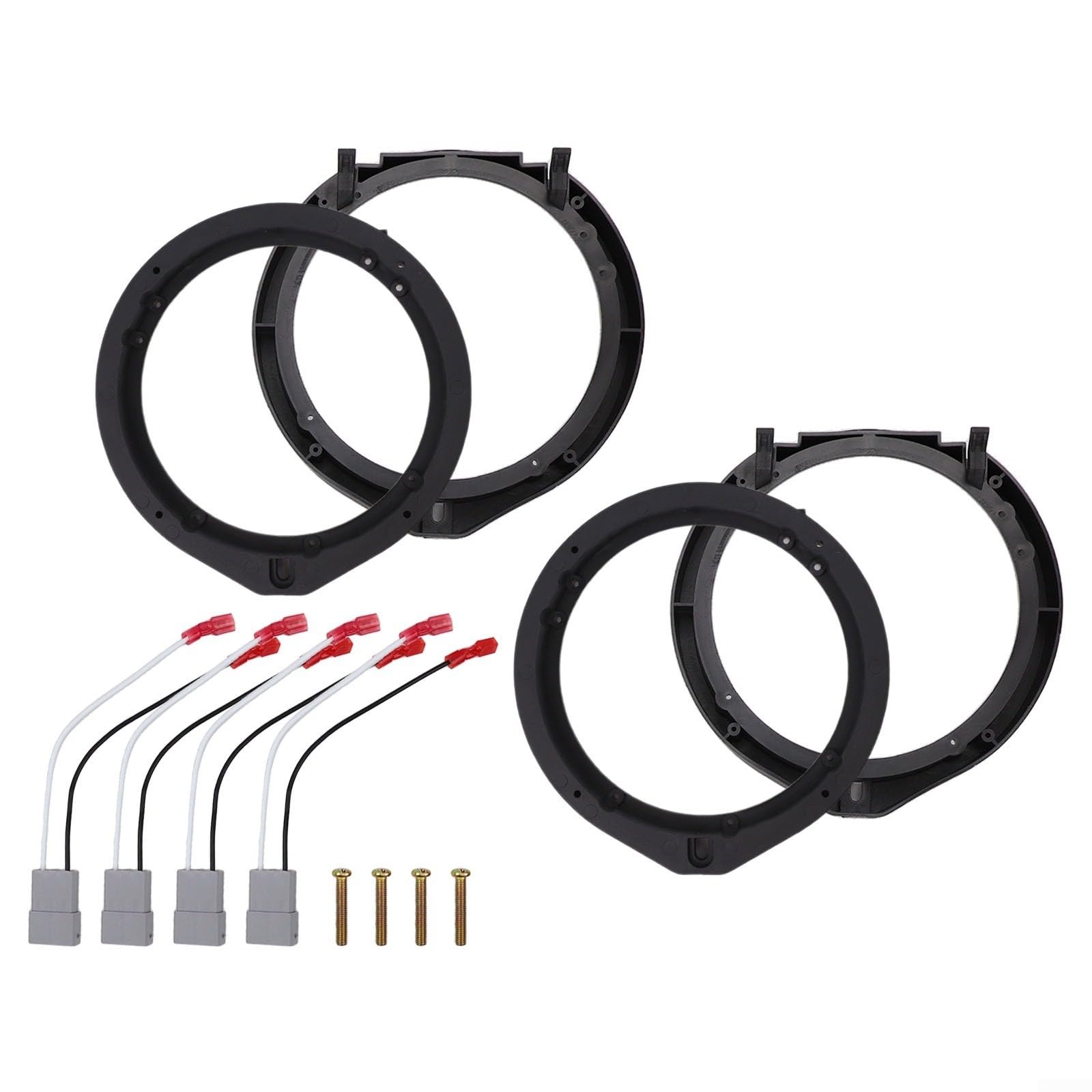 Kit de montage adaptateur de haut-parleur de véhicule Honda 16,5 cm avec faisceau de câblage pour Civic CR-V Odyssey pour installation audio Crosstour Noir