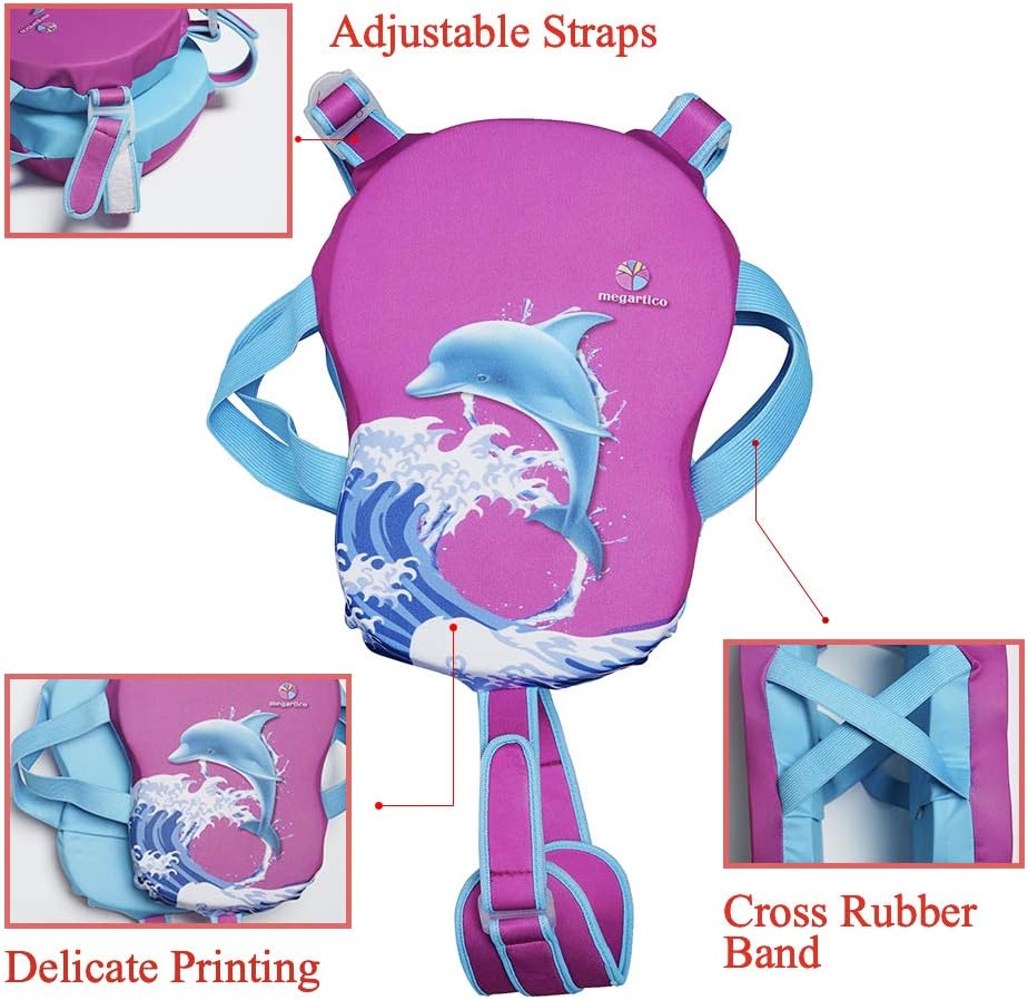 Kids’ Swim Vest Swim Trainer Girls Adjustable Safety Strap Boys Removable Buoyancy Foam - Toddler Swim Float Coach