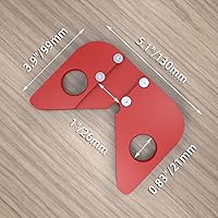 Vista 6 de Herramienta de medición de escrito central, buscador central de aleación de aluminio, calibre de línea de carpintería, regla de carpintero