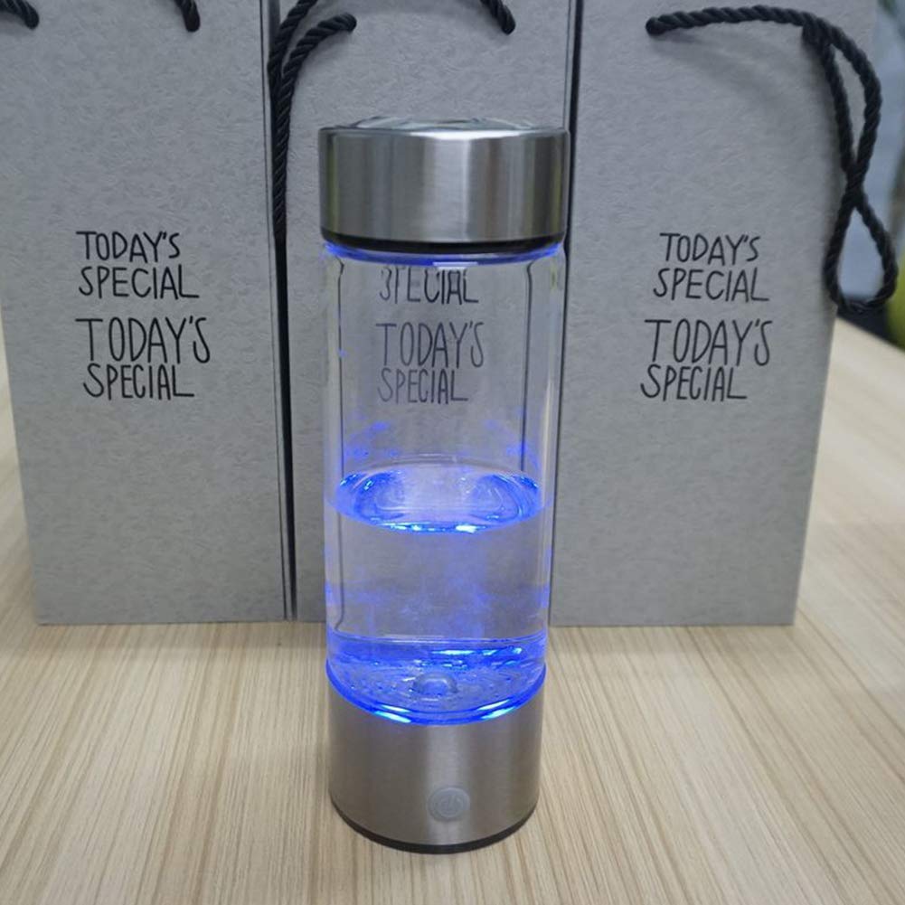 Bottiglia d'Acqua a Idrogeno Portatile, Generatore Con Carica USB, Ionizzatore Alcalino per Acqua Ricca, Ideale per Ufficio, Viaggi e Lavoro