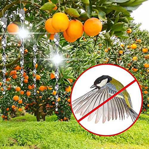 WANGCL 12PCS Pigeon Scarer Reflective Bird Deterrent Rods Hanging Bird Repellent Rods for Pigeon Deterrent Keep Birds Away From Your Home Garden Patio- Sliver 11.8in - Image 4