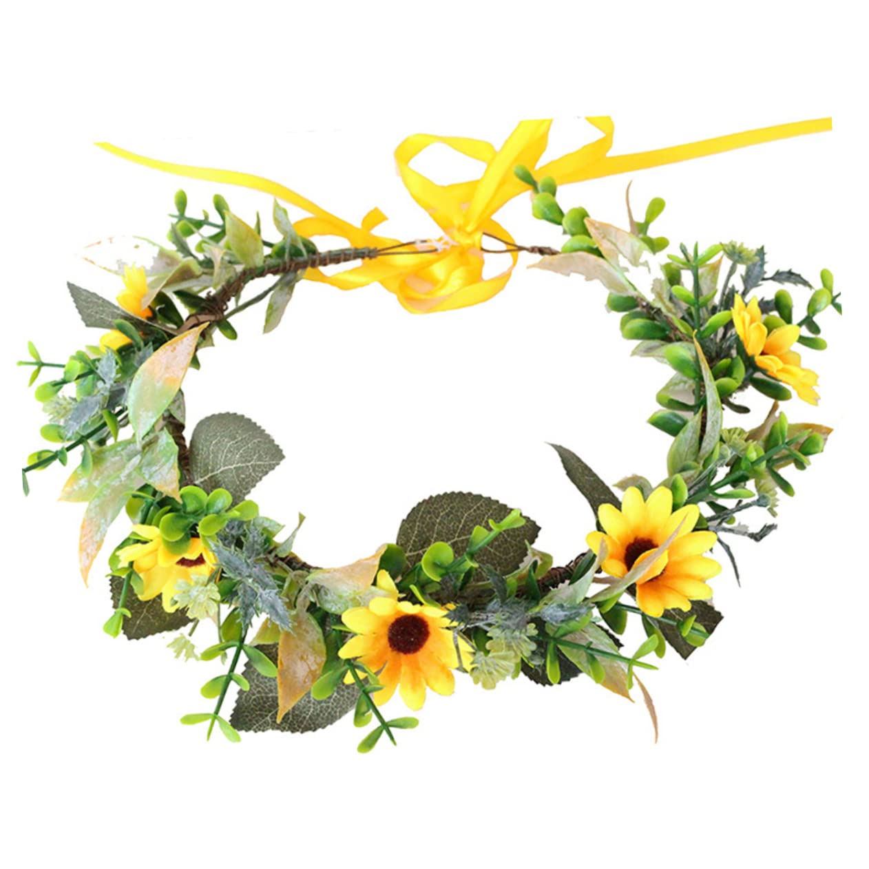 FRCOLOR 3 Piezas cintas para el pelo de fiesta hair topper wedding diadema floral para mujer guirnalda de boda tiara aro de pelo de fiesta diadema de flores pequeña margarita venda novia