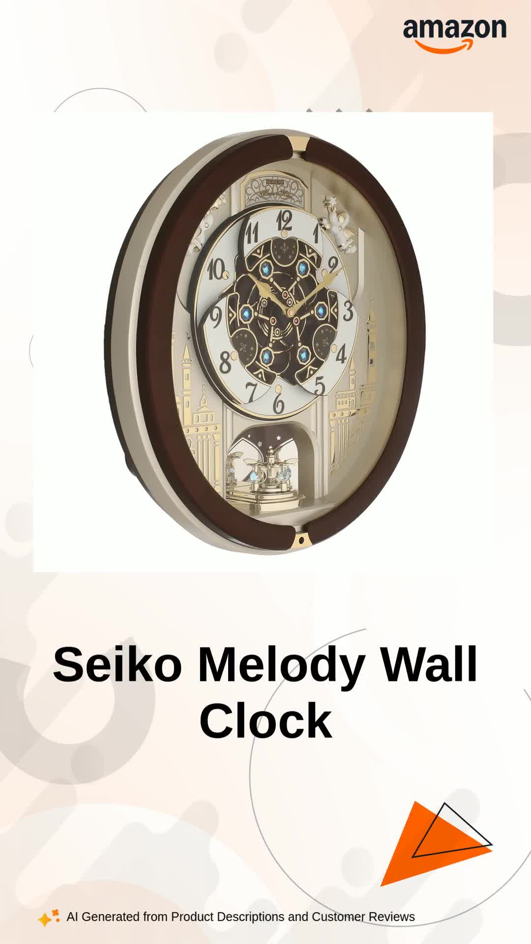 Seiko Melody in Motion Wall Clock QXM291BN