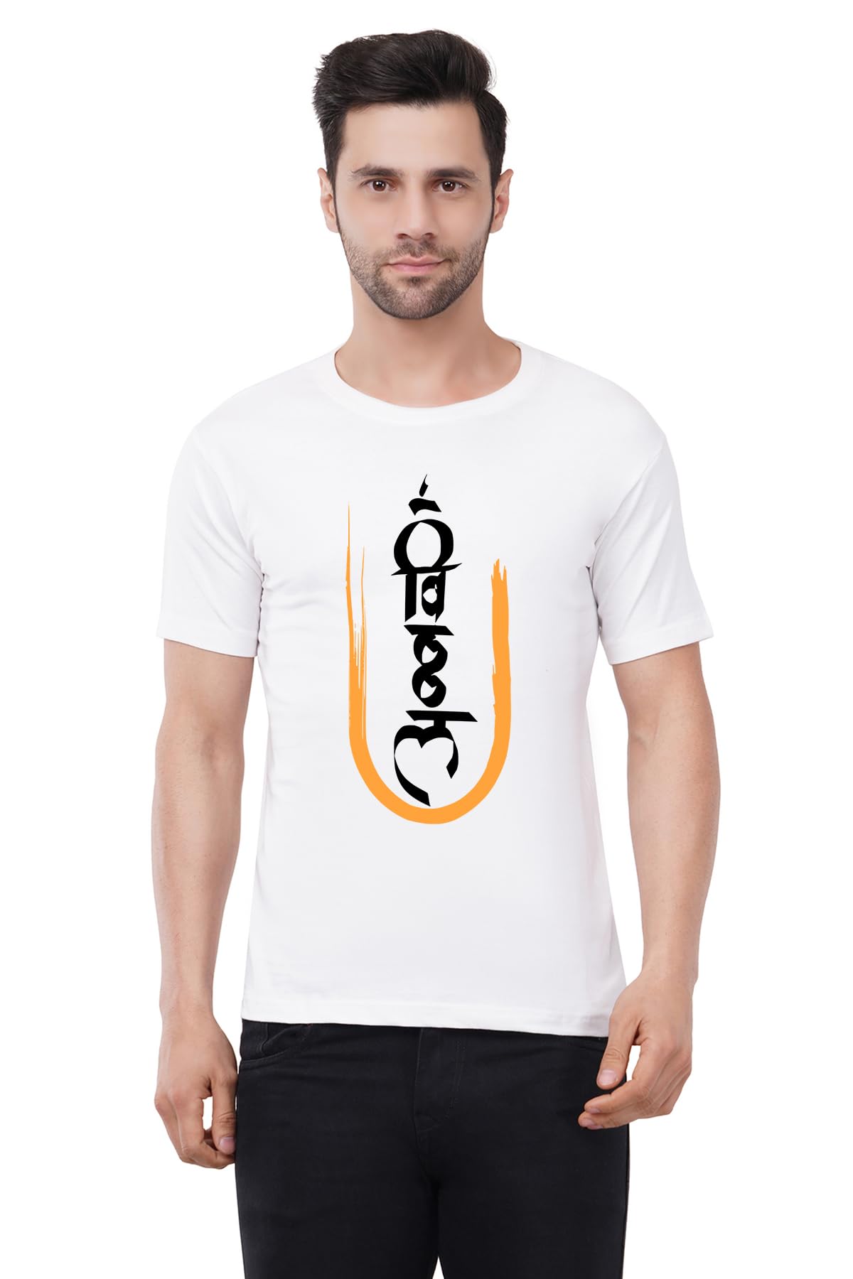 caseria Men's Cotton Printed T-Shirt -Vitthal | 100% Cotton | Half Sleeves | Regular Fit | Printed | Round Neck | Graphic T Shirt-picture-21