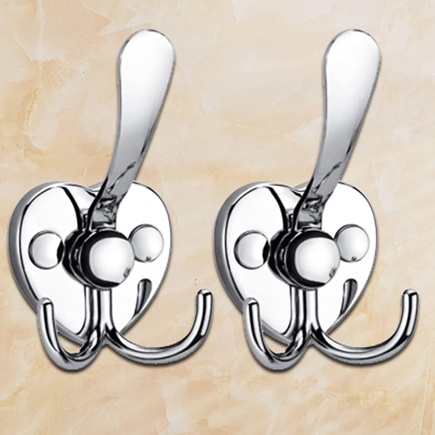 Ganci da muro, 8 Pezzi Ganci for Accappatoio a Doppia Punta Appendiabiti Doppi for Porta con Viti a Parete for Appendere Cappello Cravatta Vestiti Asciugamano for Camera da Letto Bagno Cucina,A