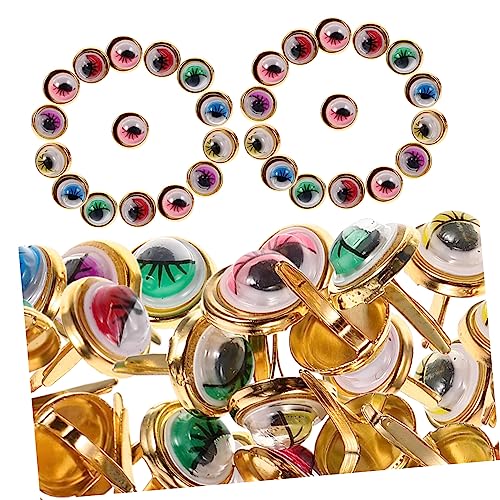 HAPINARY Craft DIY Brads 100pcs Paper Brads Decorative Nails Lightweight Portable for Scrapbooking