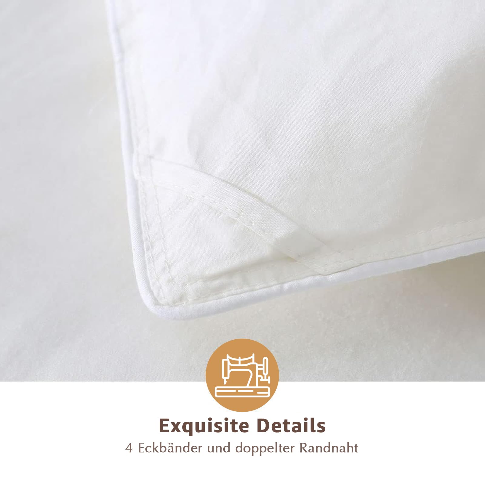 Ganzjahresdecke Daunendecke 135 × 200 cm | Öko-Tex und RDS 100% Baumwolle Bezug, Atmungsaktiv und Pflege Leicht