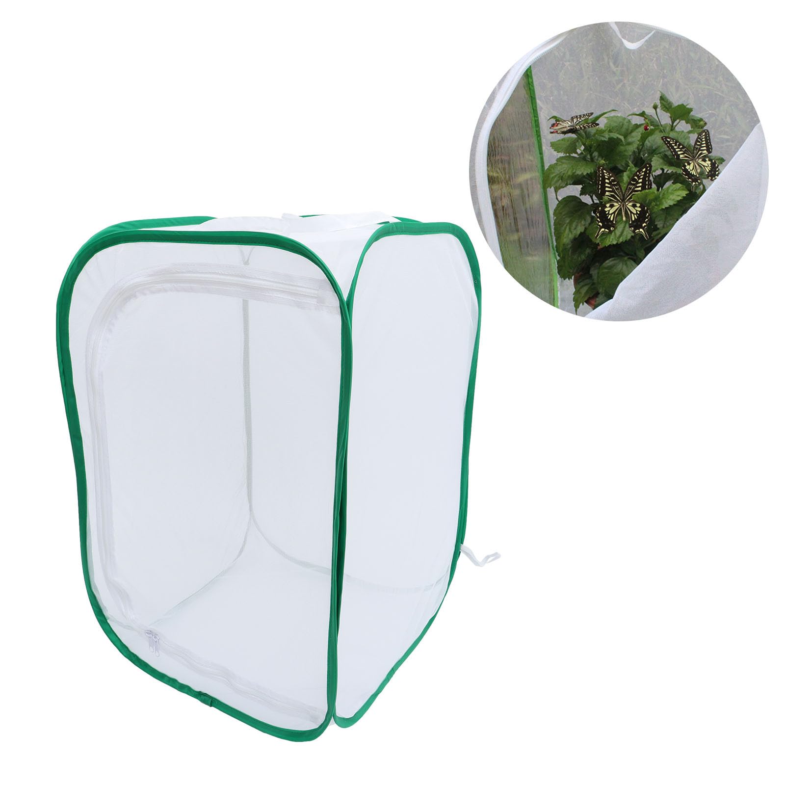 Jaula Plegable para Mariposas 40x40x60 Cm Malla Transpirable para Incubadora de Plantas y Hábitat Insectos, Caja Protectora para Mascotas y Cultivo de Plántulas