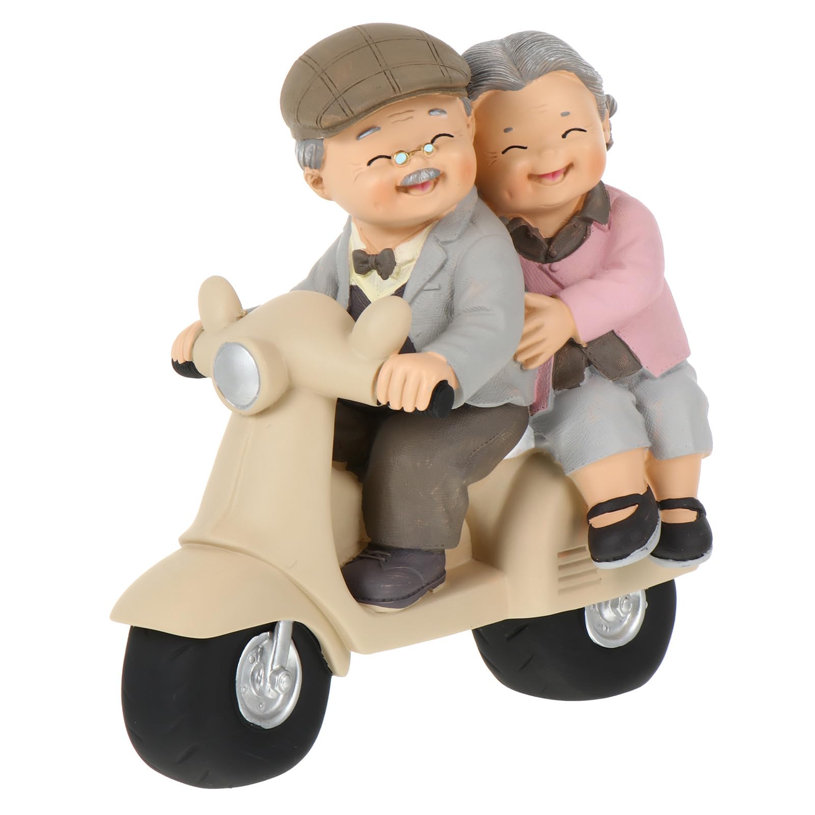 Figurine en résine de couple âgé célébrant l'amour durable pour une déco de mariage