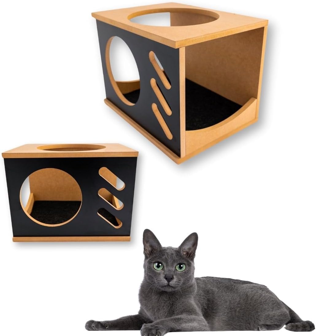 Nicho Para Gato 1pç Já Montado Resistente Frente Tev (PRETO)