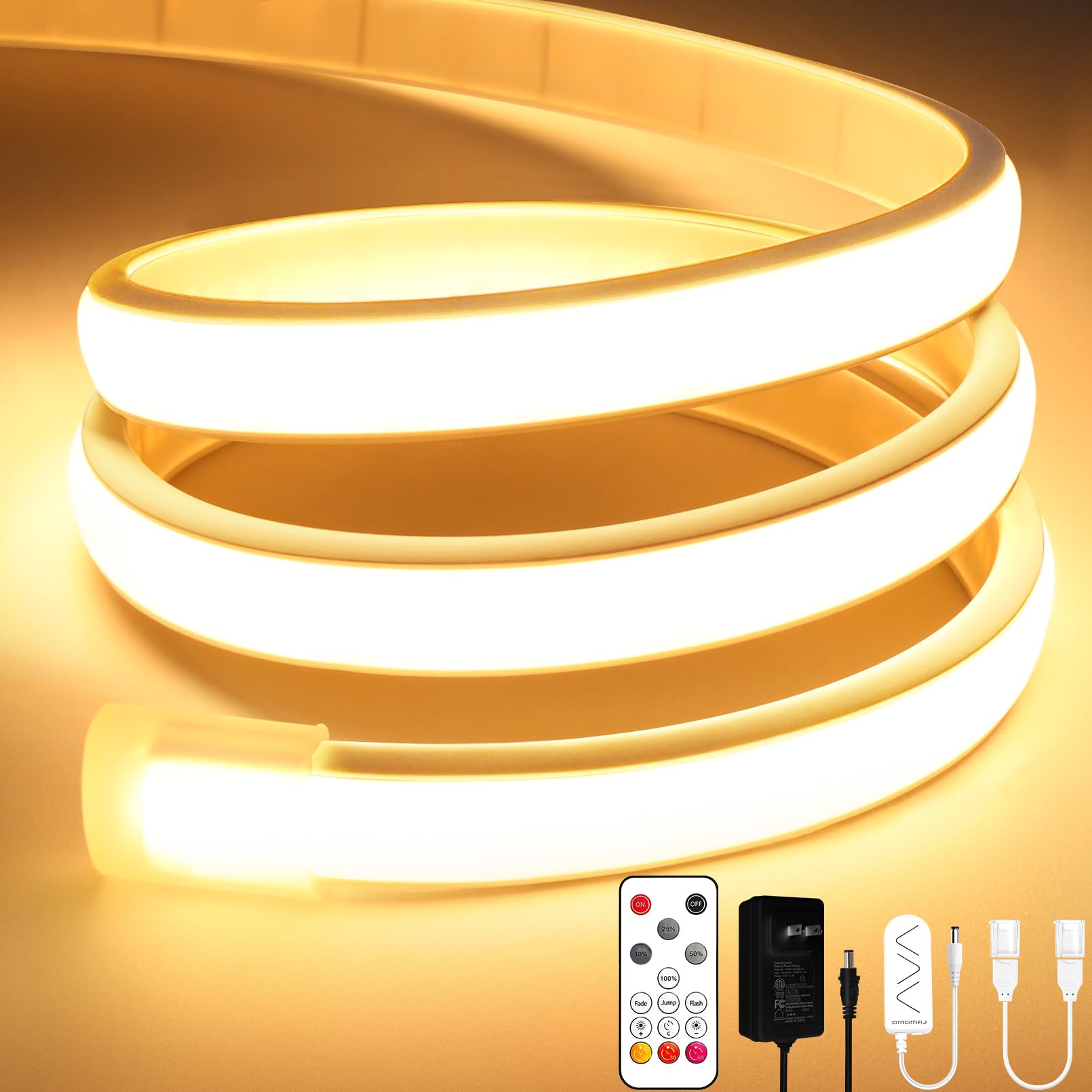 Amazon.co.jp: Lamomo COB LEDテープライト 5M 高輝度 チューブライト