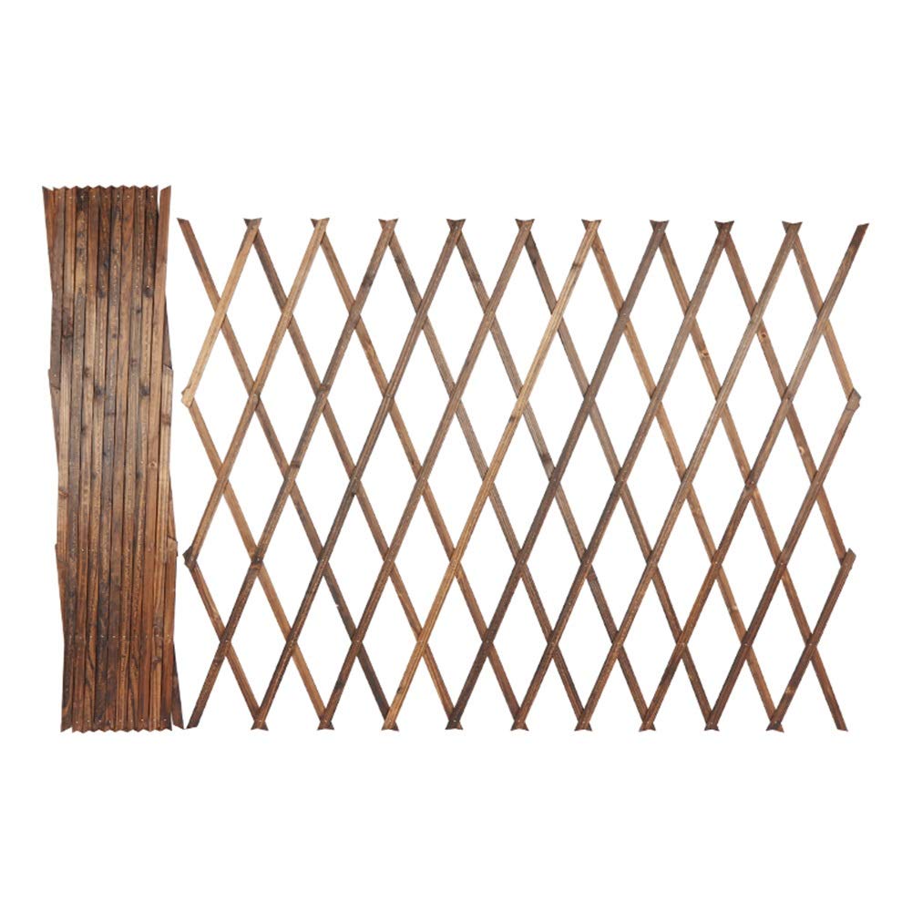 GZHENH Garden Fence Screen Corrosion Resistant Flower Pool Edge Plant Protection Moisture Proof Telescopic Patio Balcony, 2 Styles, 16 Sizes (Color : Brown, Size : A-250x110cm)