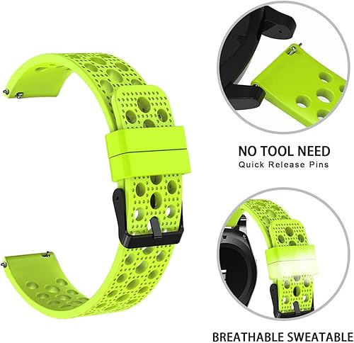 Miniatura 5 de Compatible con Garmin Forerunner 965 Bandas, correa deportiva de repuesto de silicona con hebilla de metal compatible con Garmin Forerunner 965