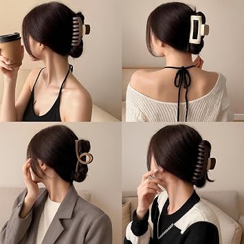 PACTIV 4pcs Large Claw Clips For Thick Hair, Wide-open Large Hair Clips Nonslip Ponytail Holder Hair Clips Hair Accessories For Women Girls