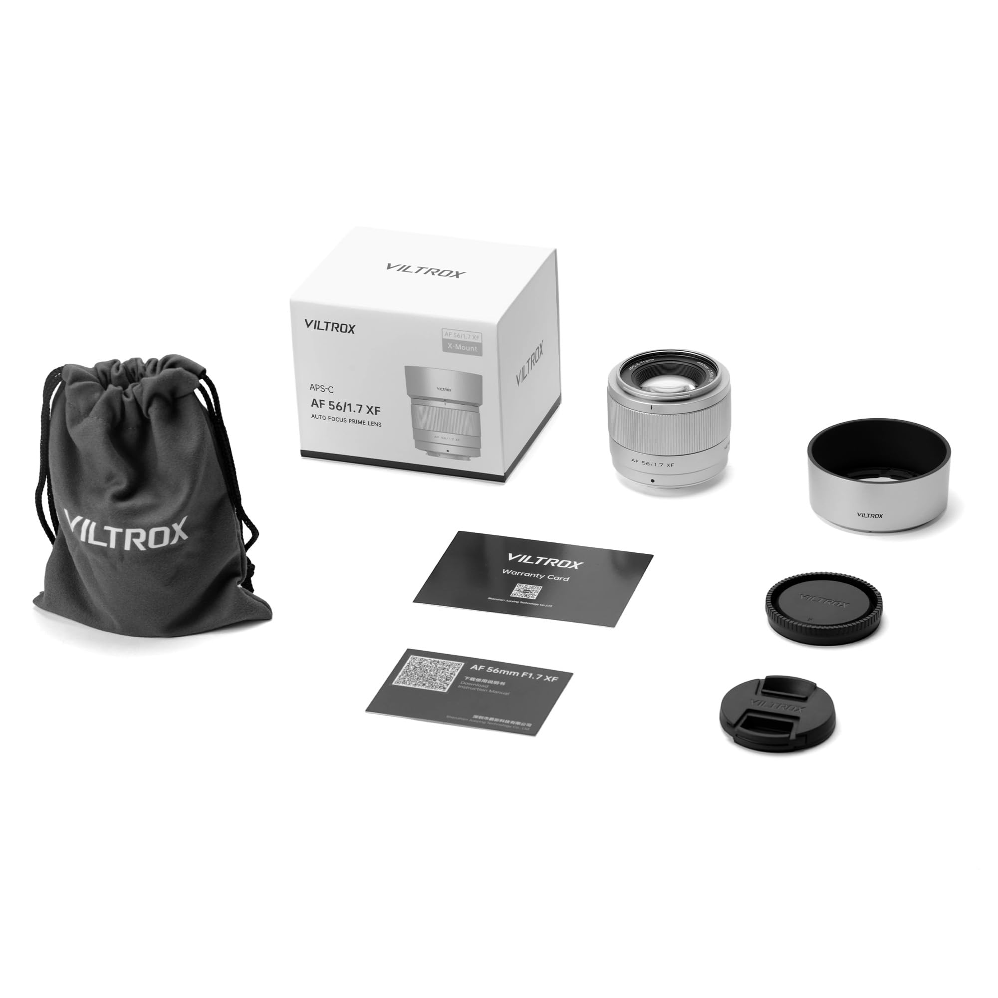 VILTROX 56mm f/1.7 XF Objectif pour monture Fuji X, Objectif Autofocus Grande Ouverture APS-C STM Compatible avec Fujifilm X-E3 X-E4 X-T5 X-T4 X-T30 II X-S10 X-T200 X-T30 X-H1 X-H2 X-T3 X-T100