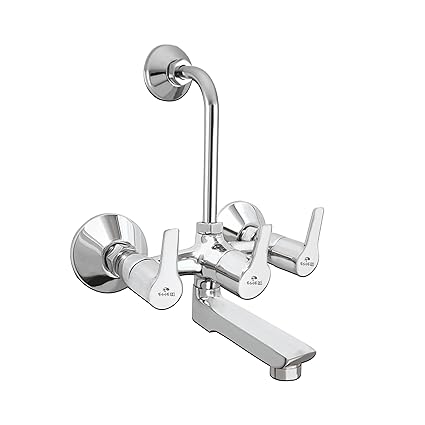 ESSE18 (AP-116#3) Aspire Wall Mixer Telephonic with Concealed Bend in 30mm Center Cartridge for Arrangement of Overhead Shower with Wall Flange, Teflon Tape and FREE Faucet Cleaner