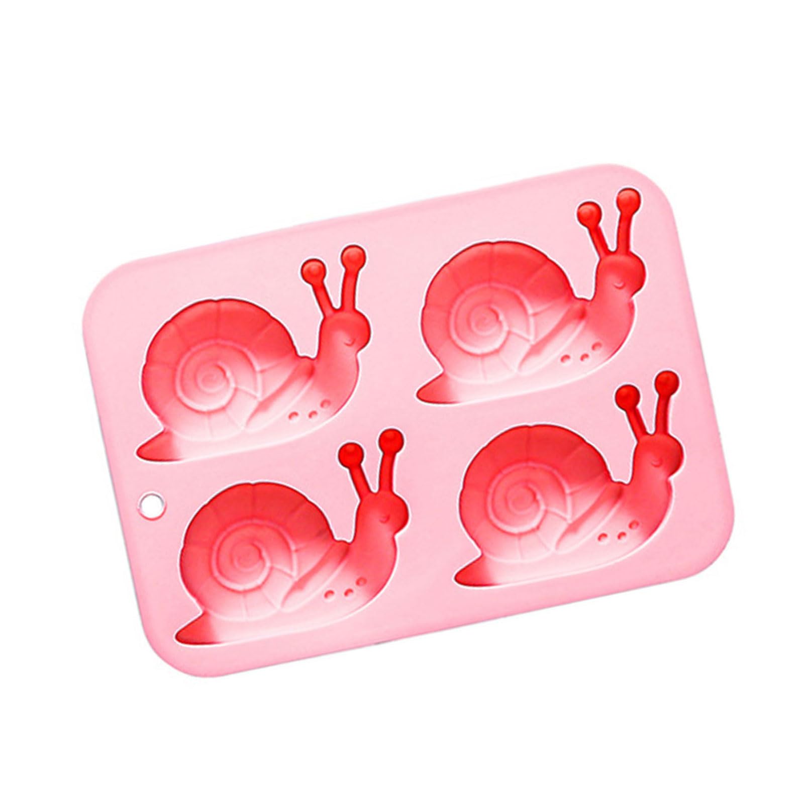 Hsyzygian 4 Cavities Snail Silicone Baking Molds Professional Cake Baking Molds for Making Chocolate Dessert Jelly Freezing Drinks Whelk Elastomer Cast