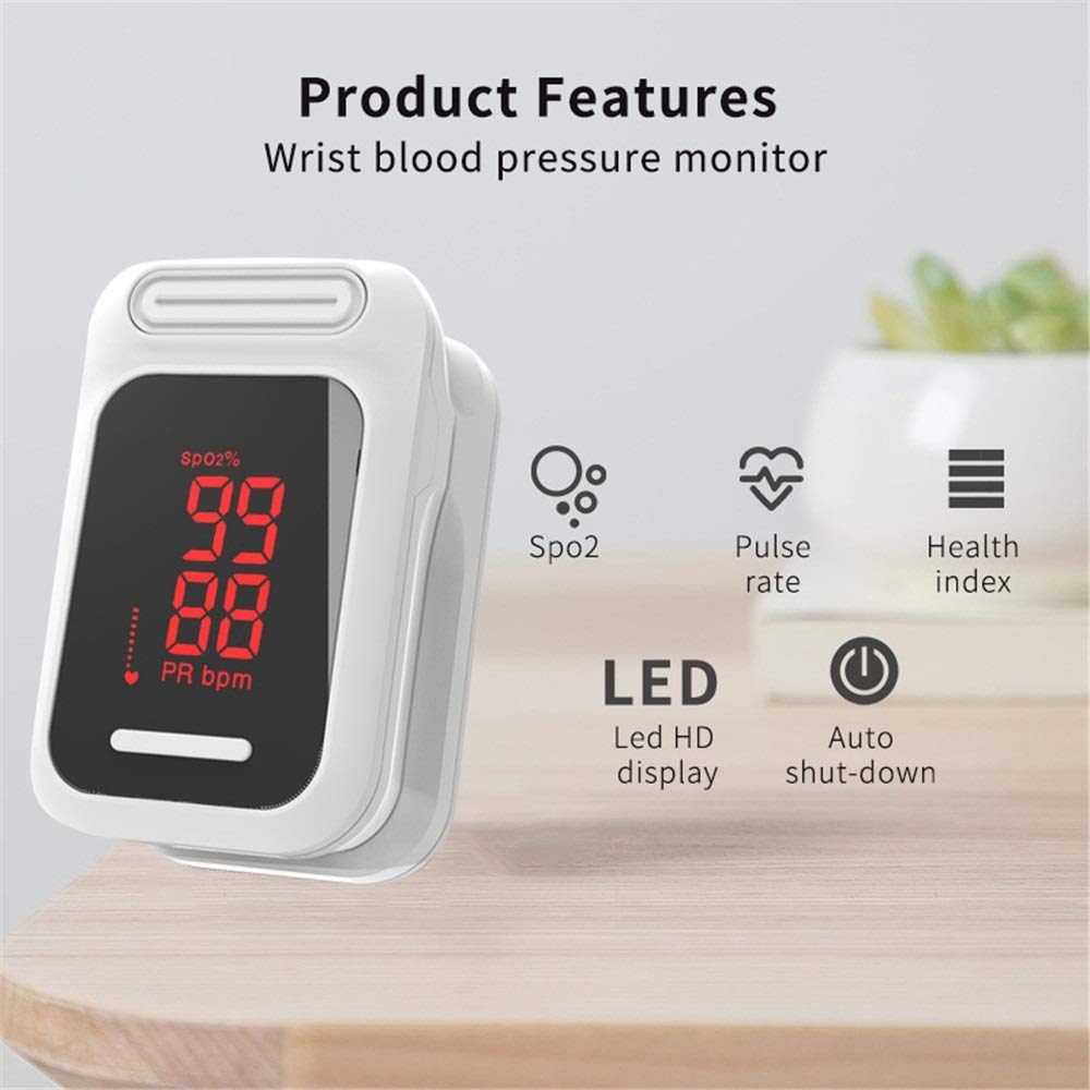 LED portátil Digital de Dedo oxímetro de Pulso de oxígeno en Sangre saturación de Seguimiento de Las Medidas de Salud (Color : A)