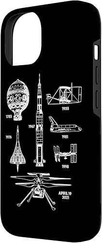 Miniatura 5 de Funda para iPhone 15 Plus Ingenuity Mars Helicopter Histórica Primera Evolución de Vuelo