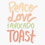 Peace, Love & Avocado Toast Sticker Vinyl Bumper Sticker Decal Waterproof 5