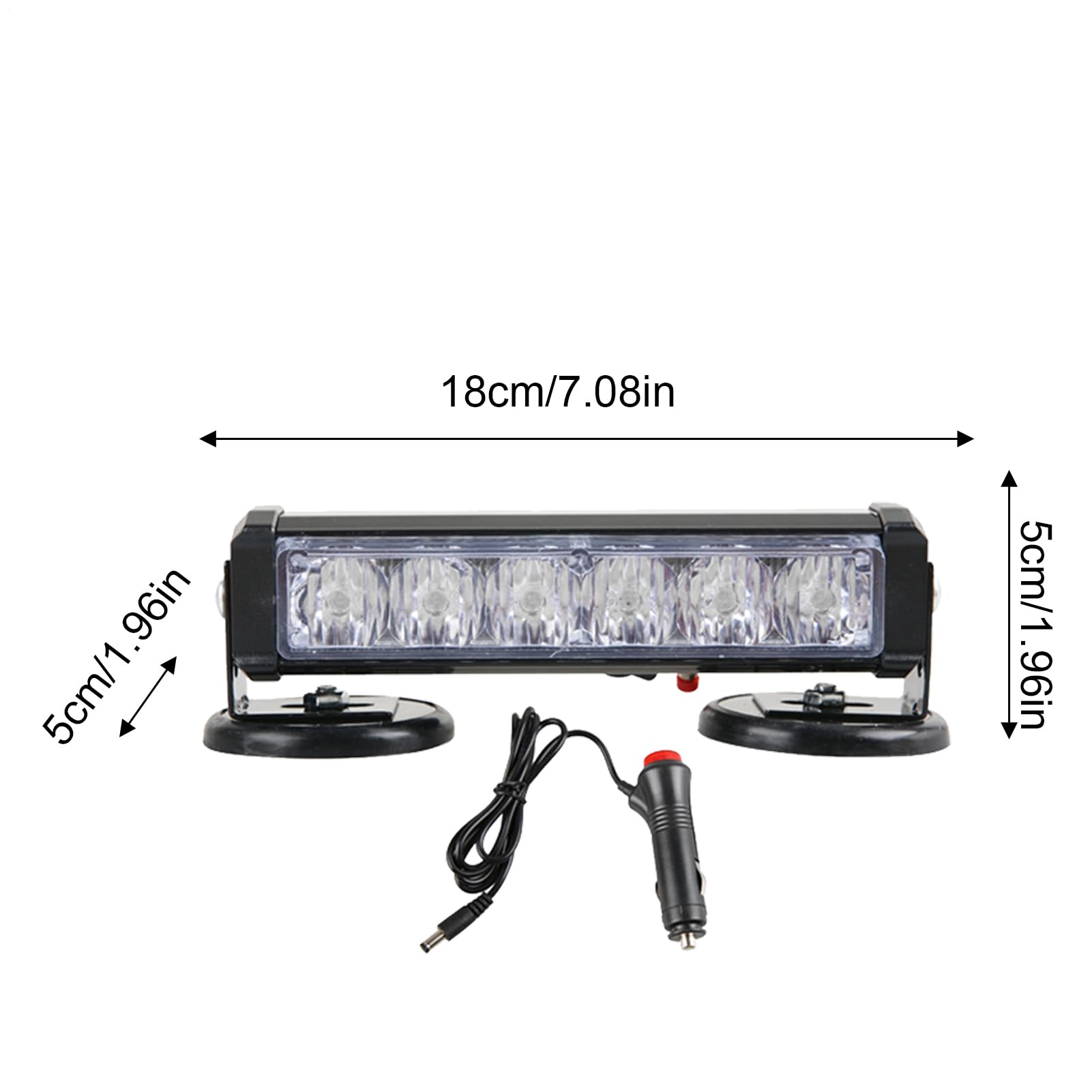 Generico Forte luce magnetica per auto, barra luminosa a LED magnetica per veicoli | Luce impermeabile,Spia ricaricabile, luce flash di emergenza per carrozzeria