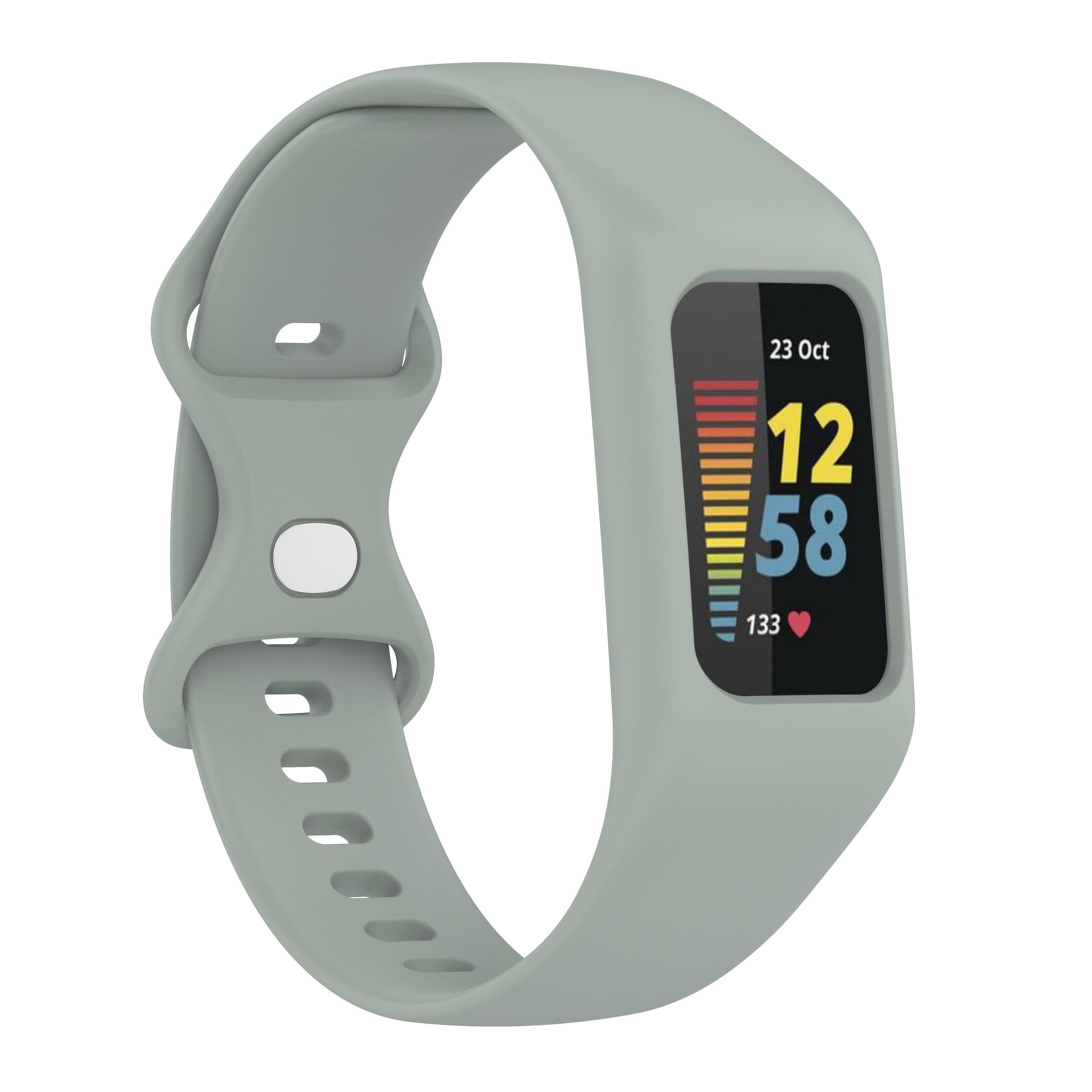 CZhkg Bracelet for Fitbit Charge 5 4 3 Strap, Replacement Smart Watch band,Silicone Armband Sport Band,Quick Release Wristband Bracelet,Watch Straps For Fitbit Charge 5/Charge 4/Charge 3 (grey)