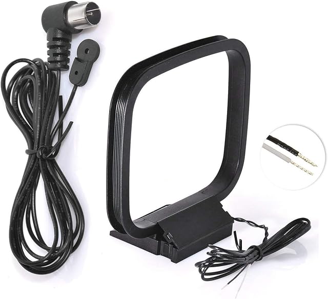 Bingfu 75 Ohm FM Aerial Antenna and AM Loop Antenna for Denon Pioneer Onkyo Marantz Indoor HD Radio FM Radio Bluetooth Stereo Receiver AV Audio Vedio Home Theater Receiver