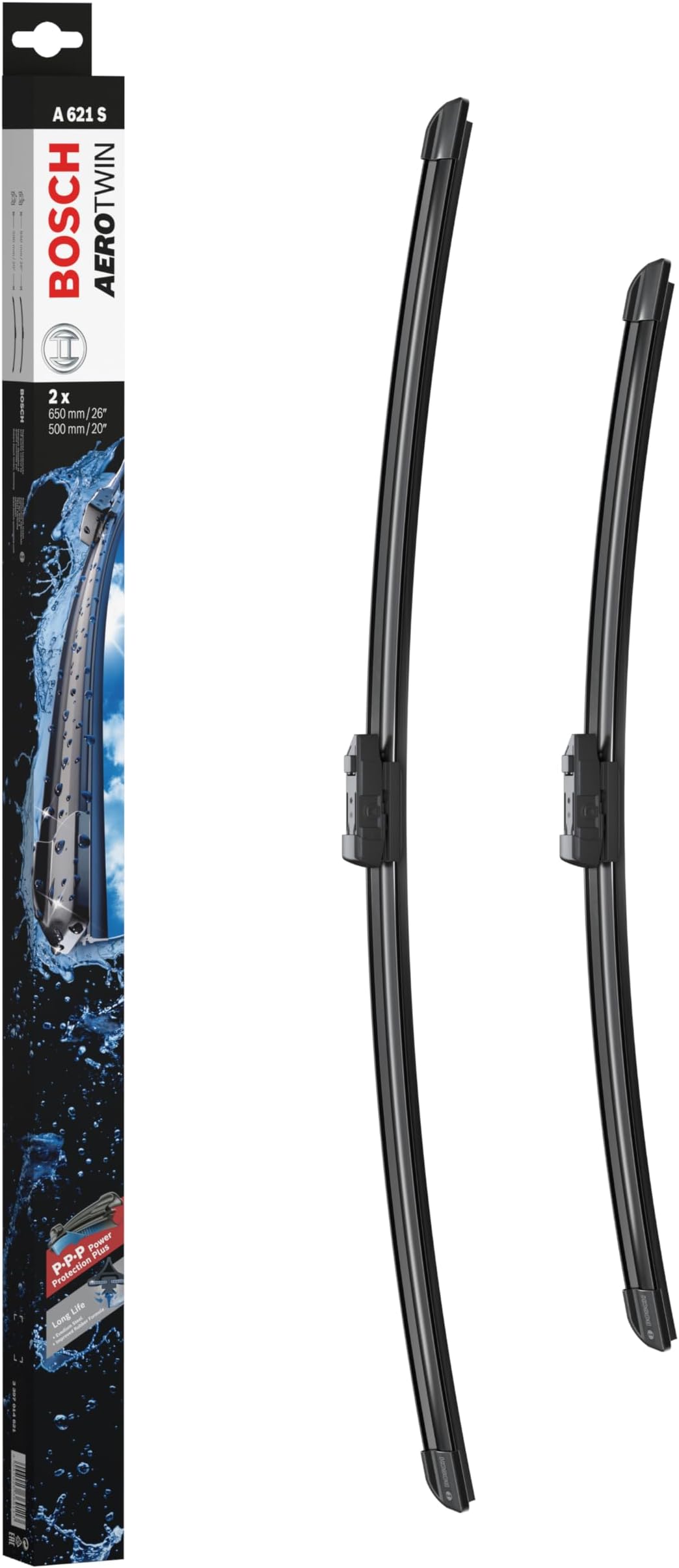 Wiper Blade Aerotwin A621S, Length: 650mm/500mm − Set of Front Wiper Blades - Only for Left-Hand Drive (EU)