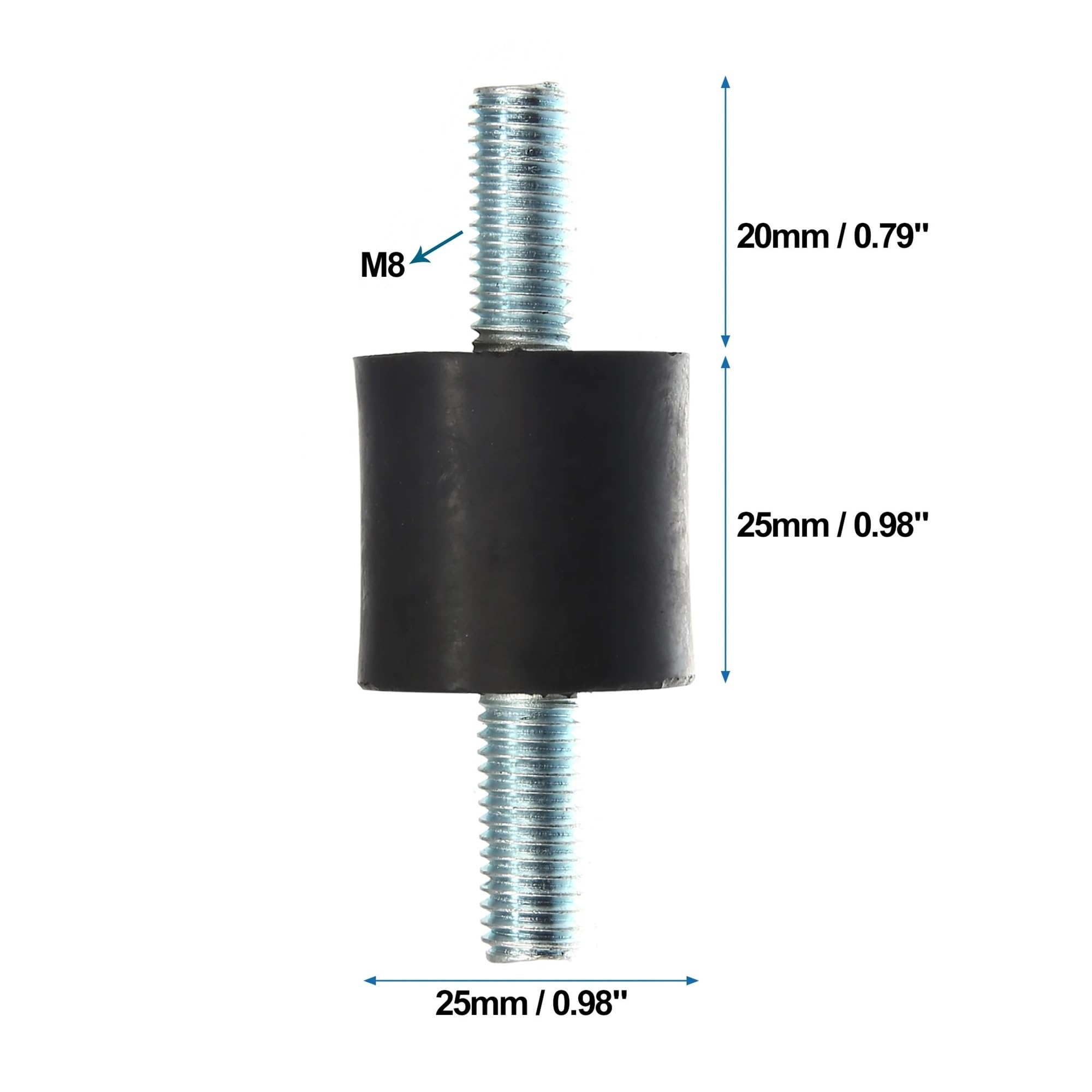 Soporte aislador de Goma antivibración, 4 Uds., M8, Amortiguador, Soportes Bobina(40x30 M10 4pcs)