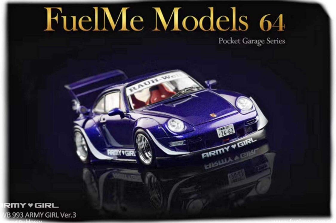 希少品　1/64 fuelme RWB armygirl Amazon | 1/64 Fuelme 993 RWB アーミーガール超細工 army girl ver.3