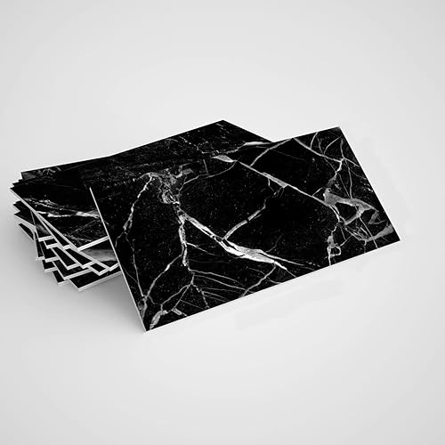 Adhesivo de vinilo de espuma gruesa con efecto de mármol, adhesivo autoadhesivo para despegar y pegar, para decoración de pared de cocina, baño, 4 x