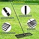 COZCLAM Rasen-Nivellierungsrechen, Garten Rasen Rakel, Müheloses Rasennivellierwerkzeug, Rasen Sanden Harke, Perfekte Rasennivellierung & Rasenpflege für Hof Garten, Golfplatz, 90x30x210cm
