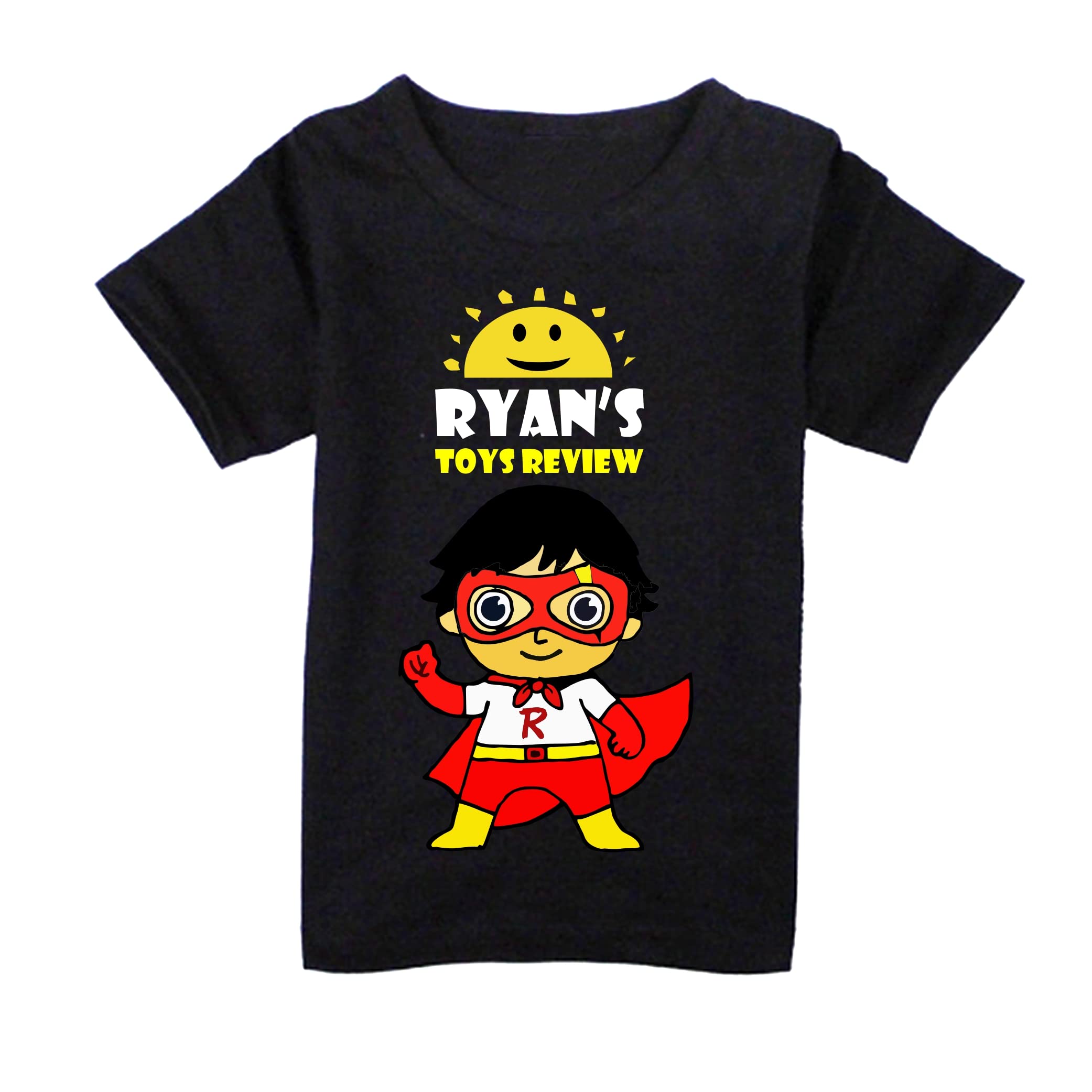 FMstylesRyan Toy Review Kids Black Tshirt