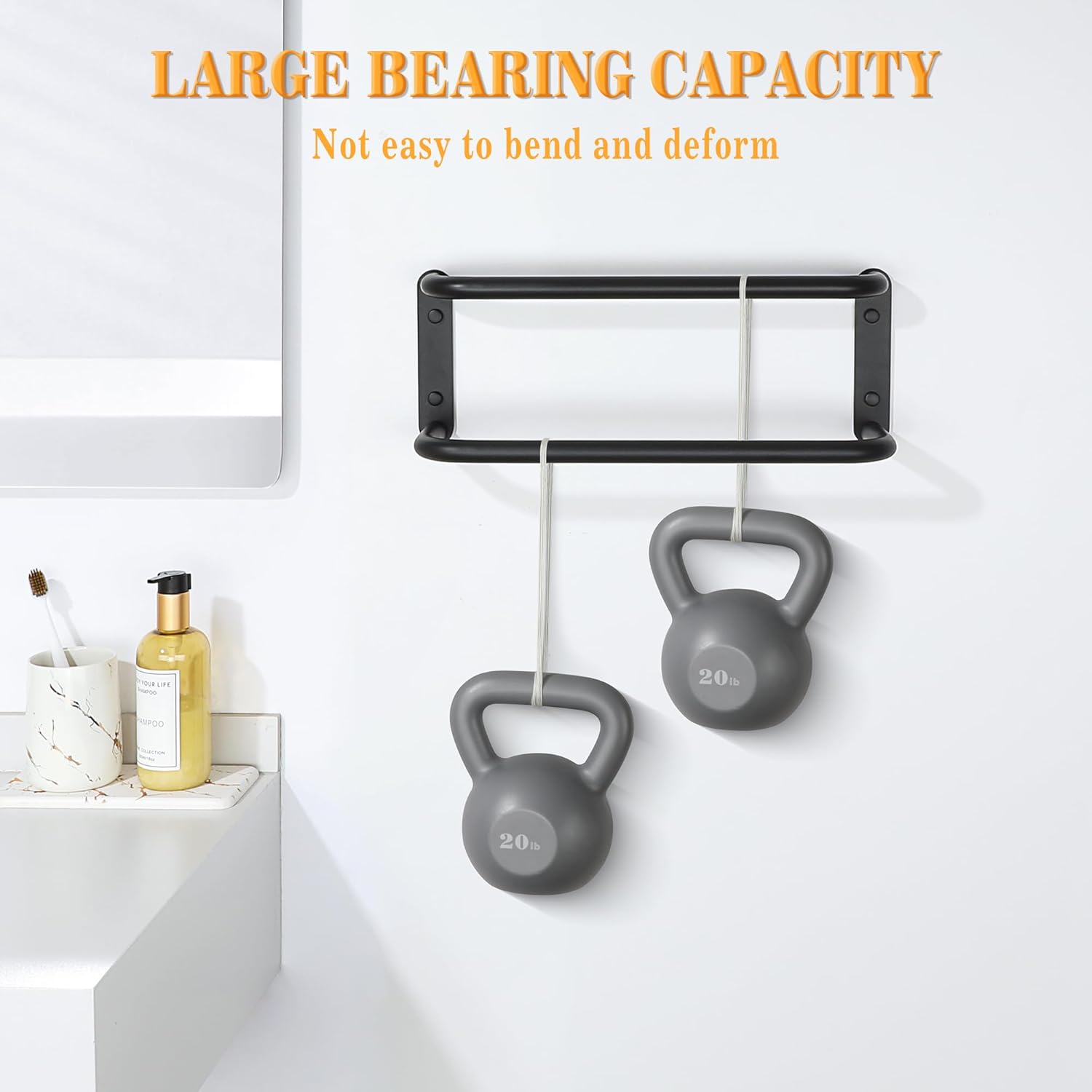 Alise Double Towel Bar,16 Inch Towel Racks for Bathroom, SUS304 Stainless Steel Towel Bar for Bathroom Wall,Quick Drying Bathroom Towel Holder Bath Towel Hanger,Matte Black