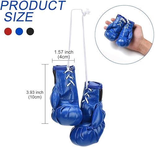 Miniatura 2 de JSCARLIFE Mini guantes de boxeo para espejo de coche, guantes de boxeo en miniatura, regalos de fiesta de boxeo, adorno de Navidad, decoración