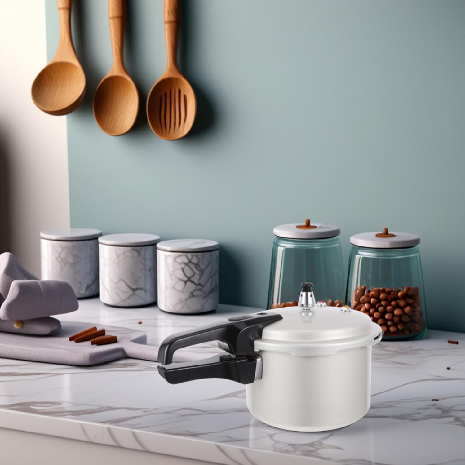 High Pressure Cooker Cooking Pot for Gas and Induction Stoves Ergonomic Handle Energy Saving Efficient Canning and Meal Preparation for Family Use