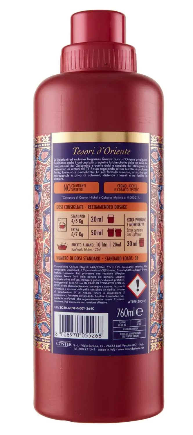 Tesori d'Oriente Persian Dream Thalasso Therapy Ammorbidente Concentrato, ammorbidente concentrato, 38 lavaggi, 760 ml + 1 polvere di talco FELCE AZZURRA 100 g