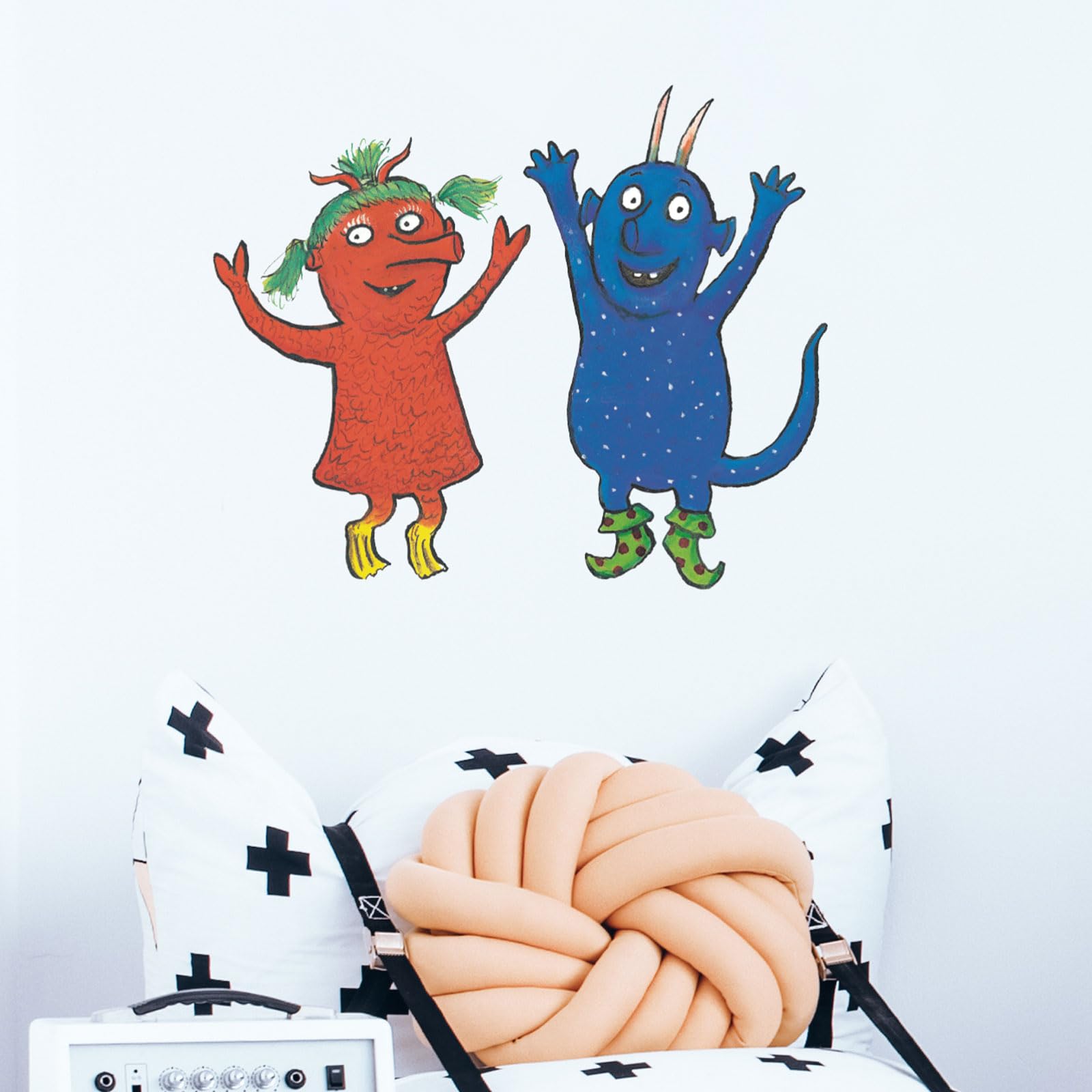 Stickerscape The Smeds and The Smoos Wall Sticker (Janet and Bill Jumping) | Gruffalo and Friends Wall Stickers, Gruffalo Wall Stickers, Child’s Bedroom Wall Decor| Easy to Apply, Cleanly Removable