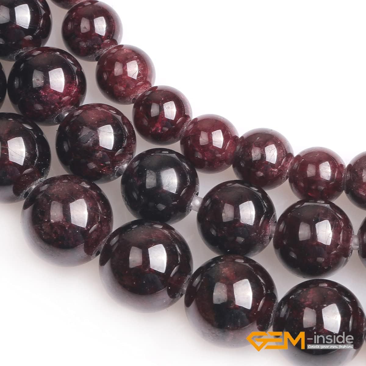 GEM-Inside Genuine Natural Dark Red Garnet Gemstone 6mm Round Stone Loose Beads Crystal Energy Stone Power for Jewelry Making 15" 1.5mm-2mm Big Hole - Image 5