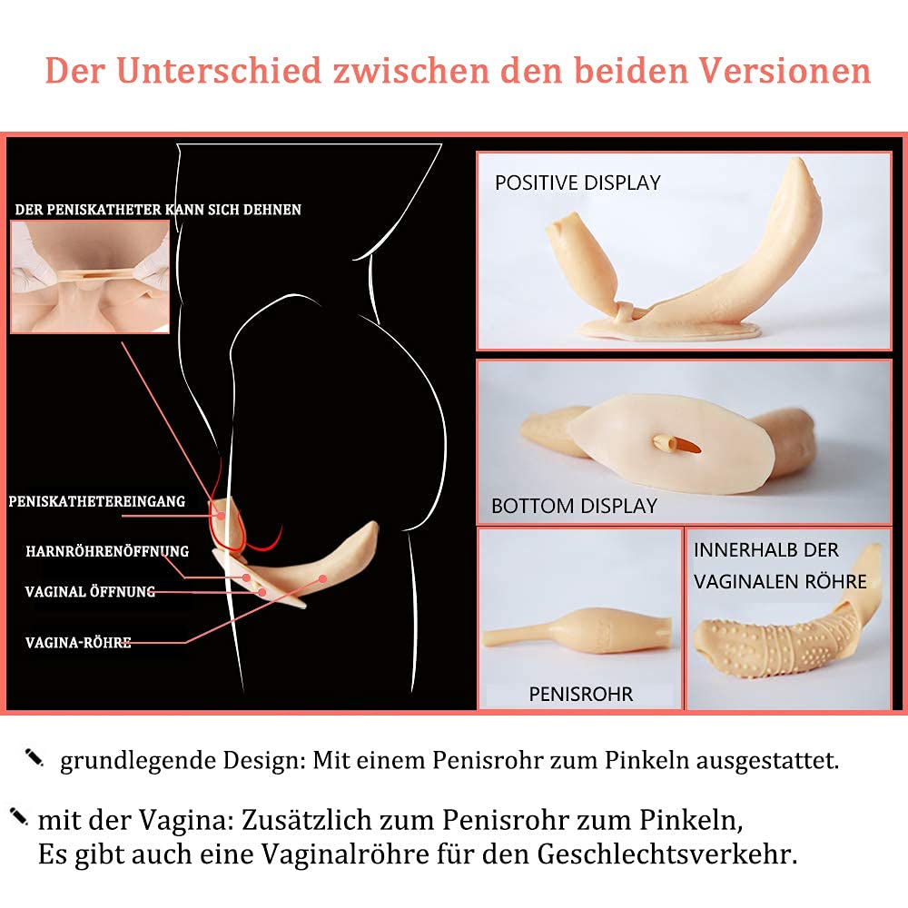 KUMIHO Crossdresser Silikon Höschen Hosen Camel Toe Gaff Slip für Transgender Transvestit CD - Vierte Generation