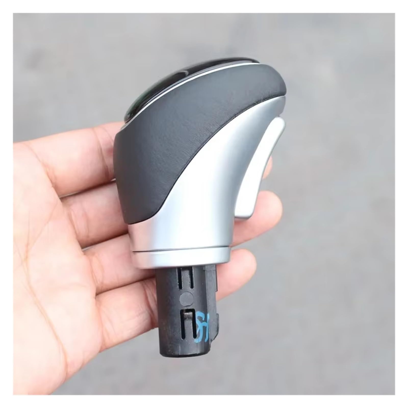 KOEHXJ Shift Gear Knob Cover for Hyundai for LF for Sonata 2015-2019 Auto Leather Gear Shift Knob 46720C1200(White)