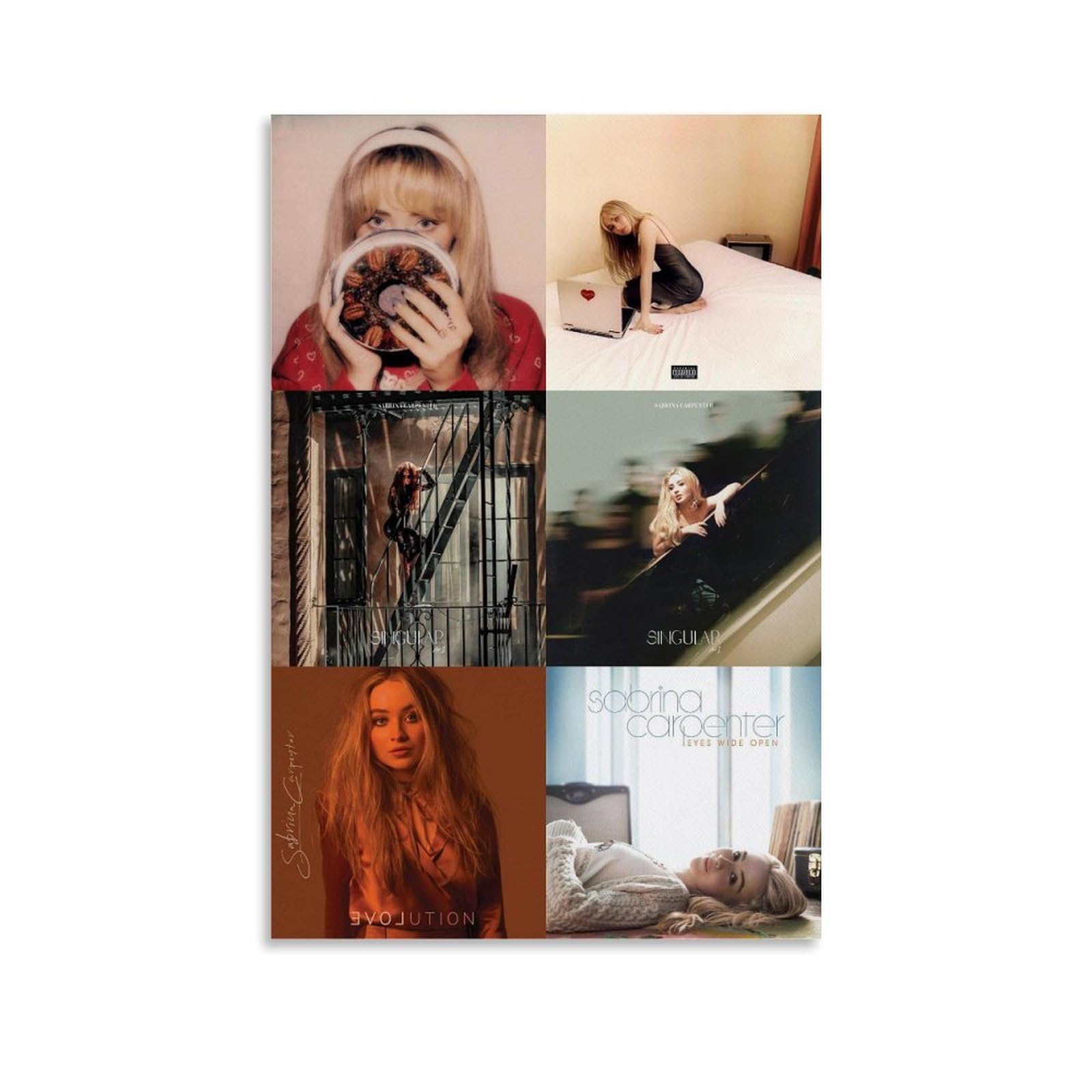 Sabrina Poster, Tischlermusik, Vintage-Collage, Poster für Zimmer, ästhetische Leinwand, Wandkunst, Schlafzimmerdekoration, 30 x 45 cm