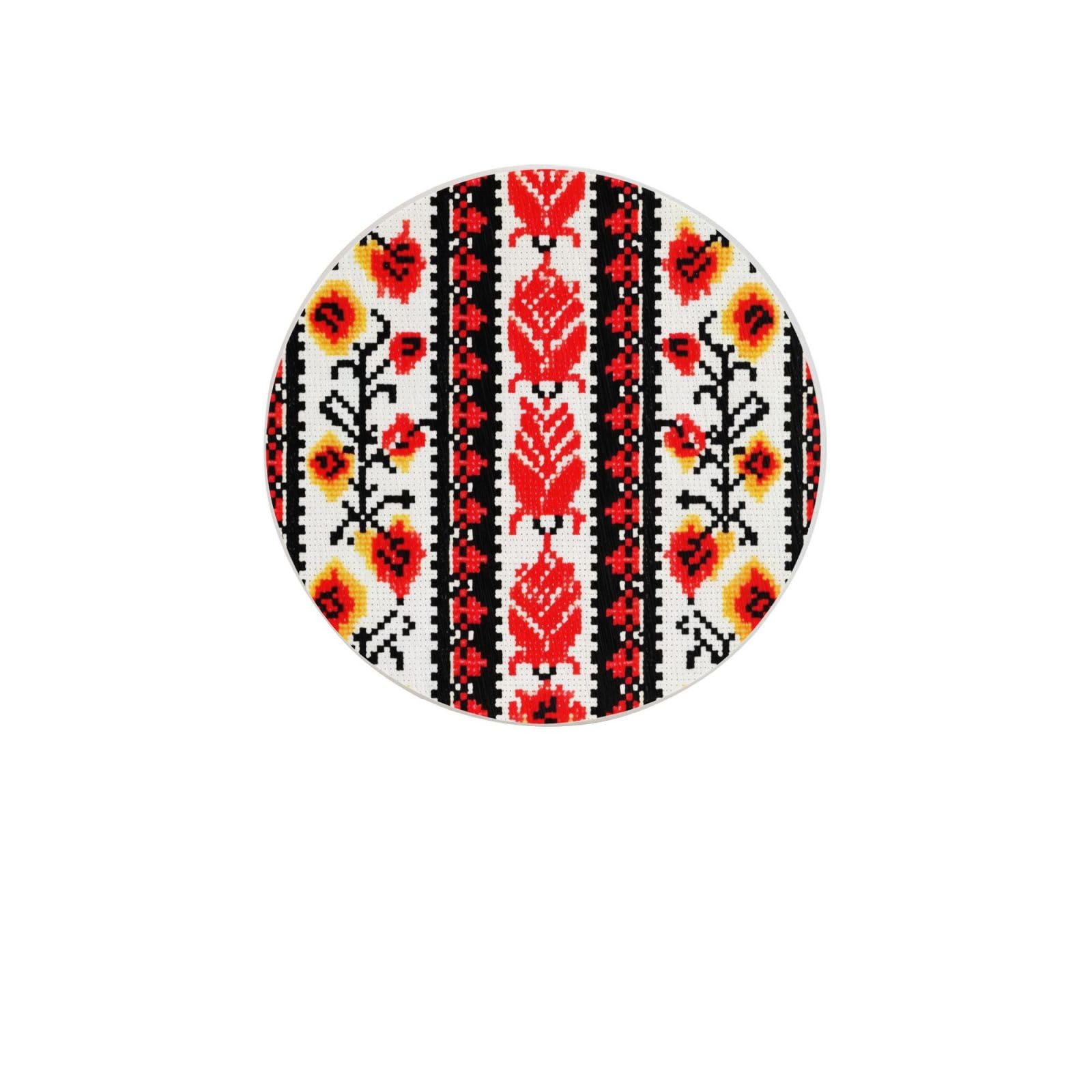 Ukrainian Embroidery Style Rose Absorbent Drink Coasters Diatomaceous Round Coaster 4 Inch Reusable Cup Coasters Set 4pc