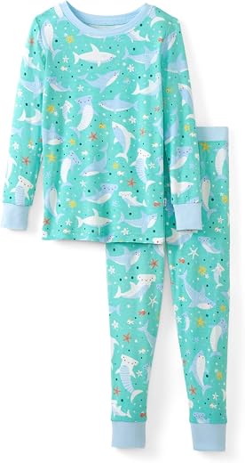 Little Sleepies Two-Piece Pajama Set for Boys & Girls, Soft Viscose from Bamboo Toddler Pajamas for Kids, Family Matching PJs