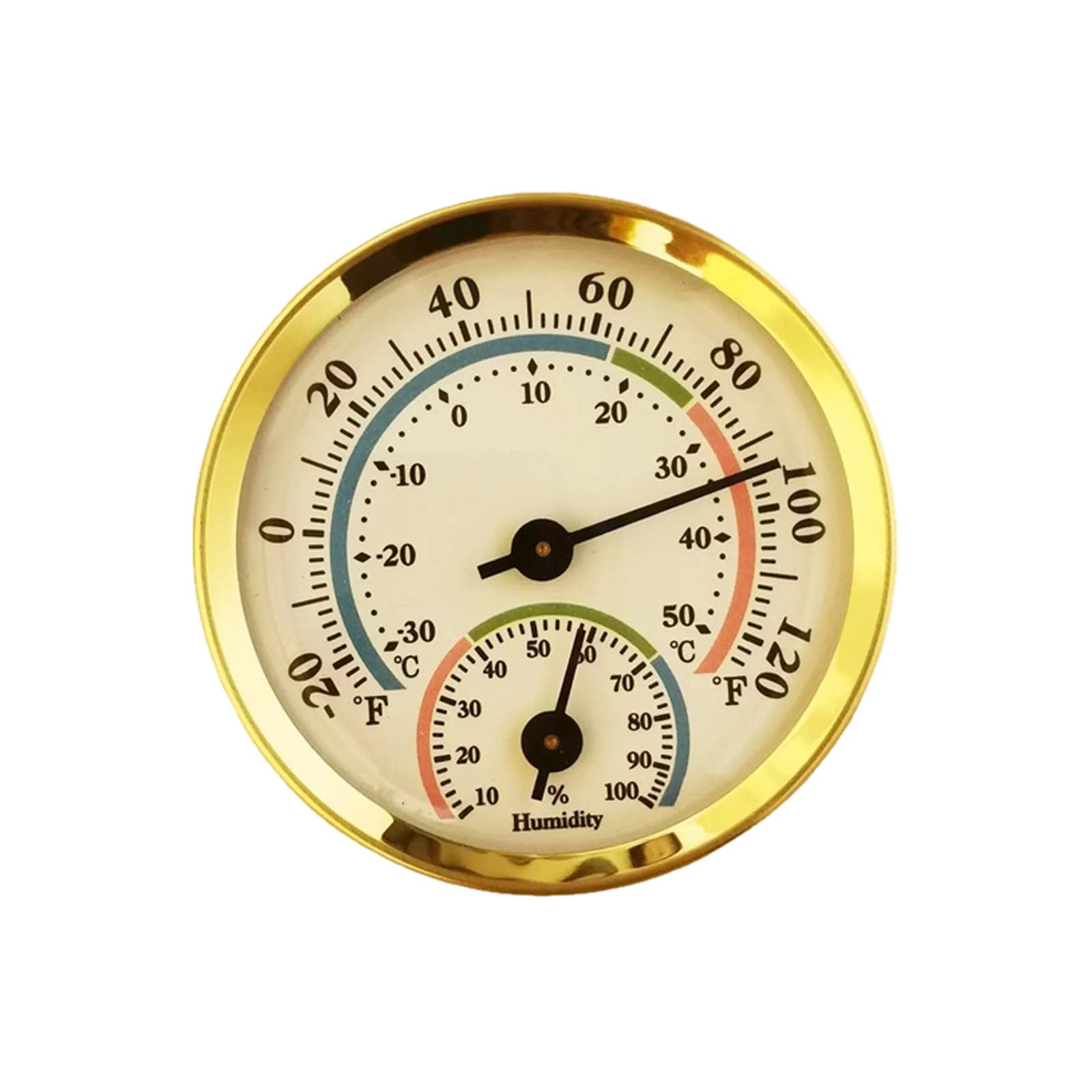 Stylish Round Hygrometer Thermometers with Base & Aluminum Frame Simple Installs Suitable for Various Locations Similar Hygrometer Thermograph