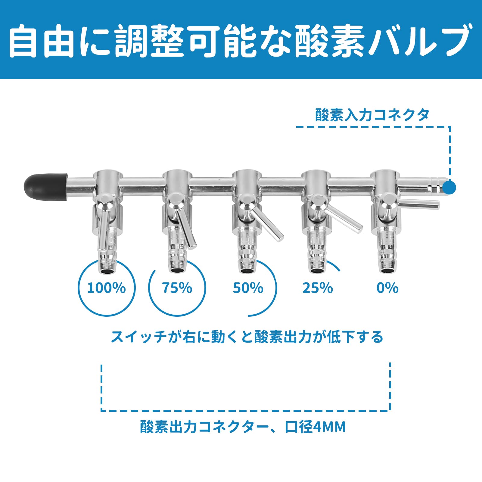 Amazon.co.jp: エアチューブ 分岐 5分岐 分岐 コック 水槽用