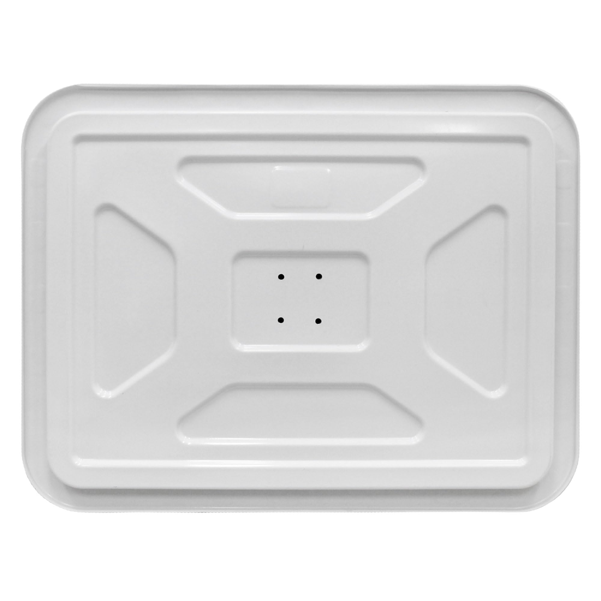 ECD Germany Specchio Stradale Convesso Rettangolare - 40 x 60 cm - in Plastica ABS - Bianco Rosso - Specchietto di Segnalazione Traffico con Riflettori Parabolico Cornice Riflettente Sicurezza Negozio