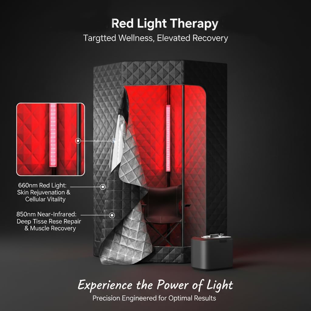 Red Light for Sauna 660nm and 850nm Infrared Therapy Panel for Portable Sauna Accessories