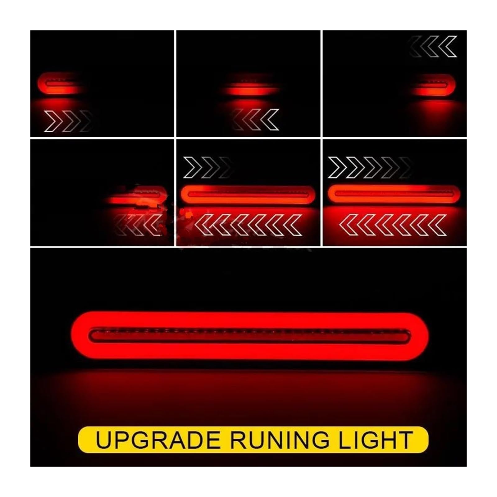 FRENO TRASERA LED Luz Trasera Freno LED 12/24V Con Flujo Automático Luz Giro Circulación Diurna Para Camiones Pesados Remolques Camionetas Camionetas(4pcs Tail Light)